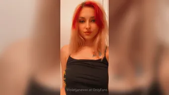 violetjanexxx onlyfans Imposing bitch caresses juicy breasts and pussy