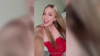 Britney Amber aka britneyamber onlyfans beautiful bitch strips and caresses her pussy